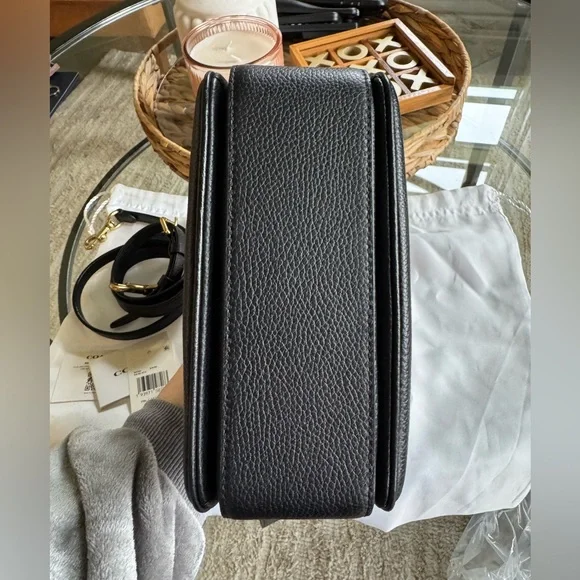 Coach Cassie 19 Black Crossbody Bag with Gold Chain - Picture 6 of 12